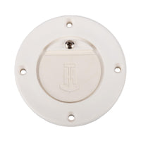 T-H Marine Scupper Valve Assembly Flush Mount - Flexible Thermo-Plastic Curl Proof Flapper for 1 to 1-1/4 Inch Drain Tubes or 1-1/2 Inch Thru Hull - Marine Deck Drainage - White