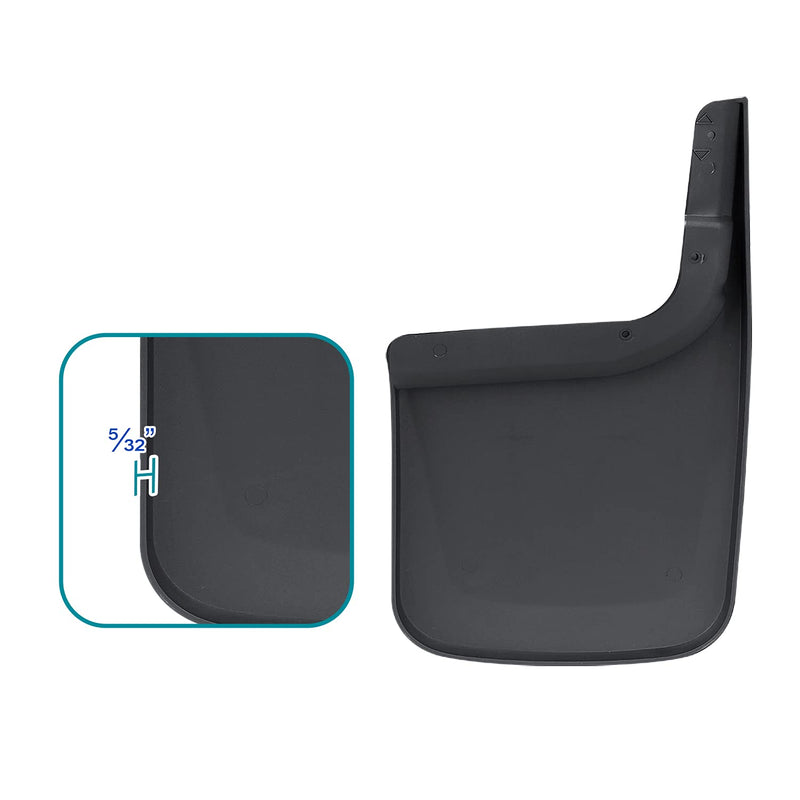 Front+Rear Spec-D Tuning Splash Guard Mud Flaps Compatible with 2015-2018 Ford F250 F350 Super Duty w/o Wheel Lip