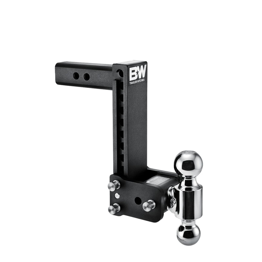 Tow & Stow B&W Trailer Hitches Adjustable Trailer Hitch Ball Mount - Fits 2" Receiver, Dual Ball (2" x 2-5/16"), 9" Drop, 10,000 GTW - TS10043B