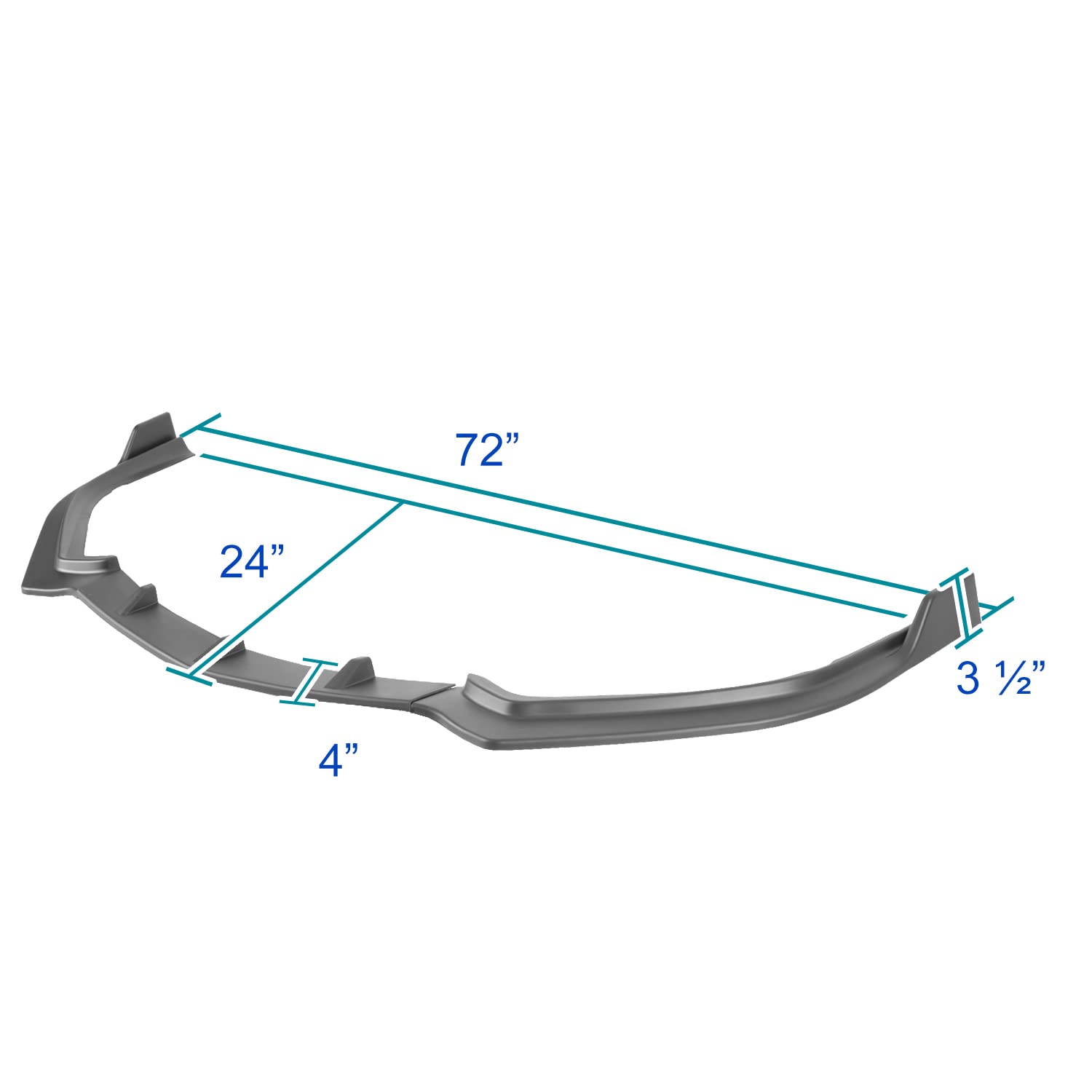 Front Bumper Lip Spec-D Tuning Compatible with Acura TLX 2018-2021 Black