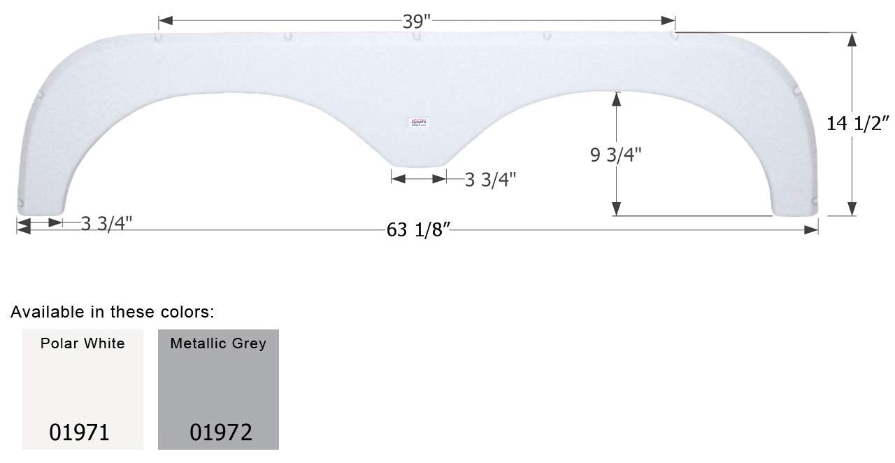 Fender Skirt ICON, Tandem, Okanagan, FS1971, Metallic Grey