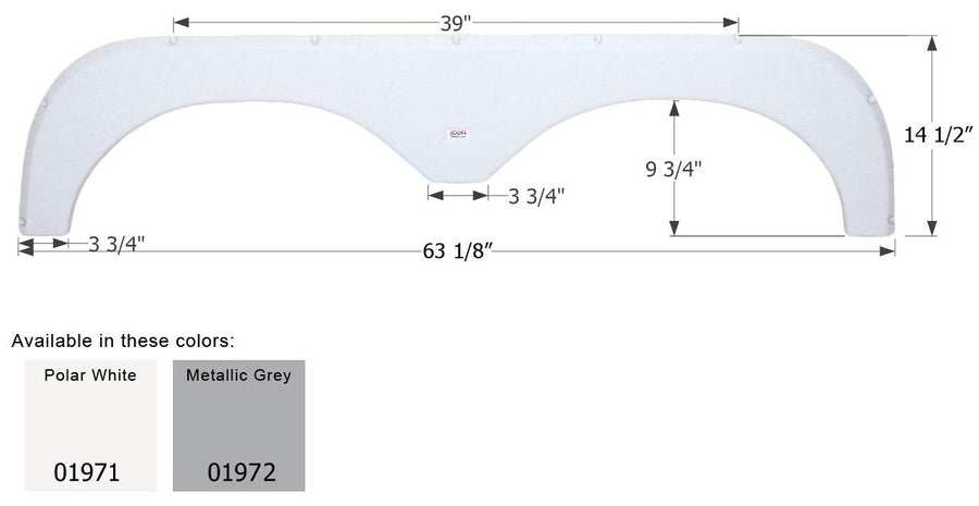 Fender Skirt ICON, Tandem, Okanagan, FS1971, Metallic Grey