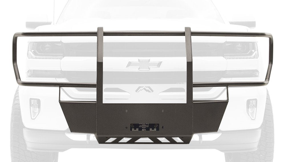 Fab Fours Full Grill Guard Winch Mount 2016-2017 Chevy/Gmc 1500