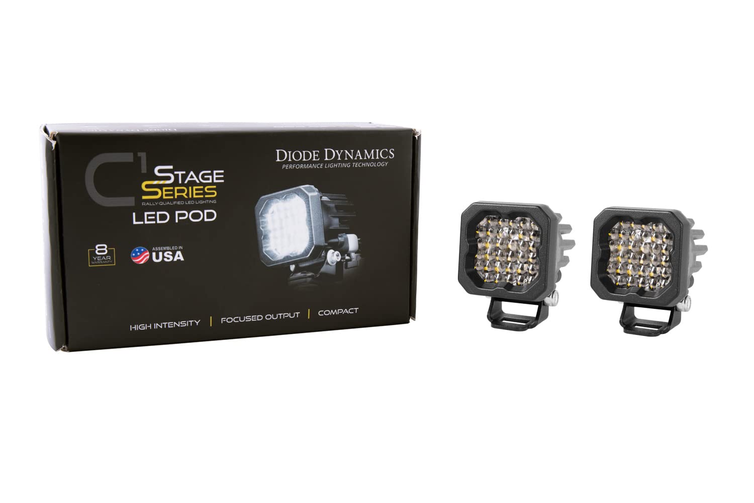 SSC1R Diode Dynamics White Flood Standard LED Pod (pair)