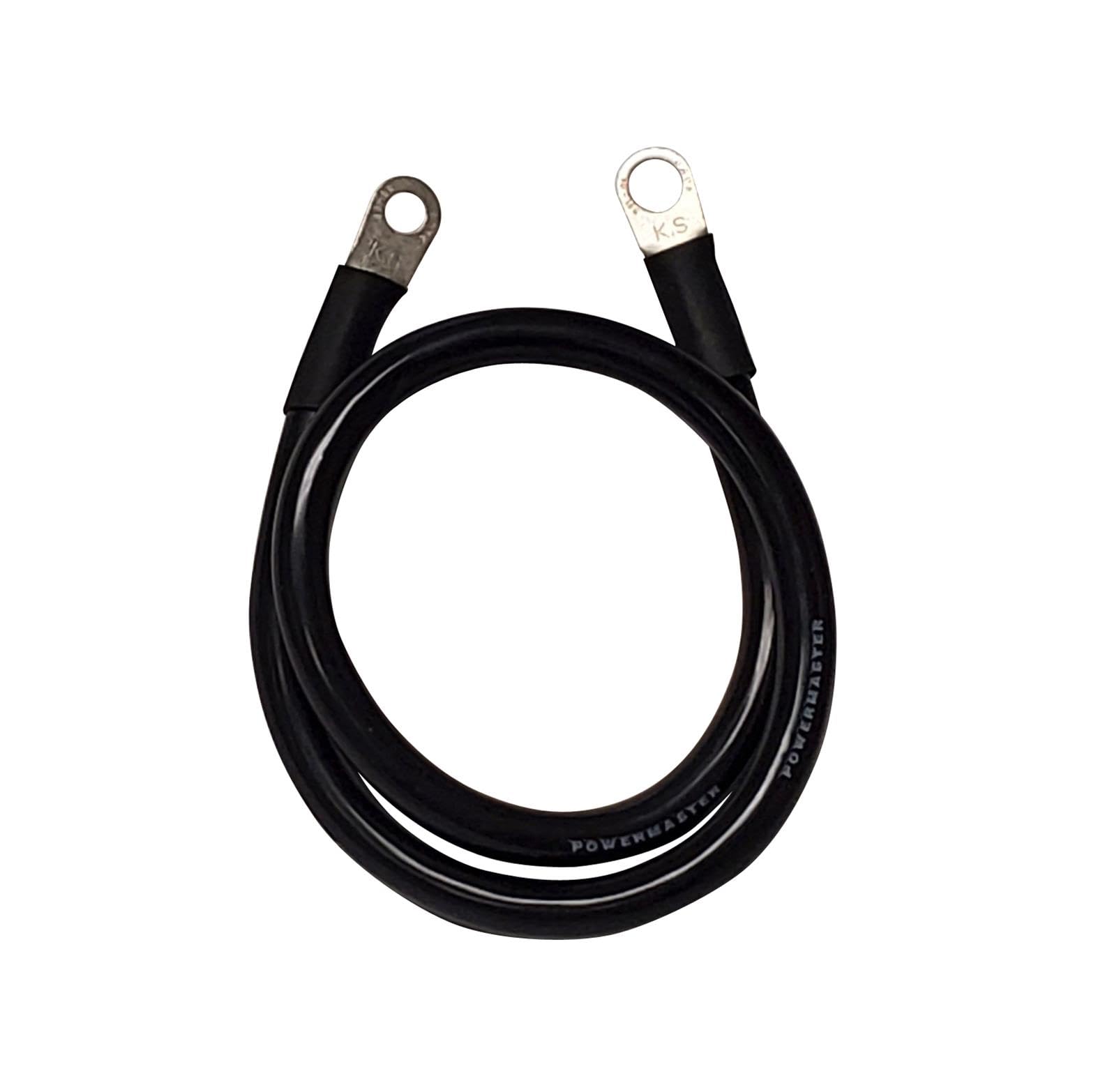 1-722 Powermaster Alt Ground Wire 2g 2 ft 5/16 & 1/4 Eyelet