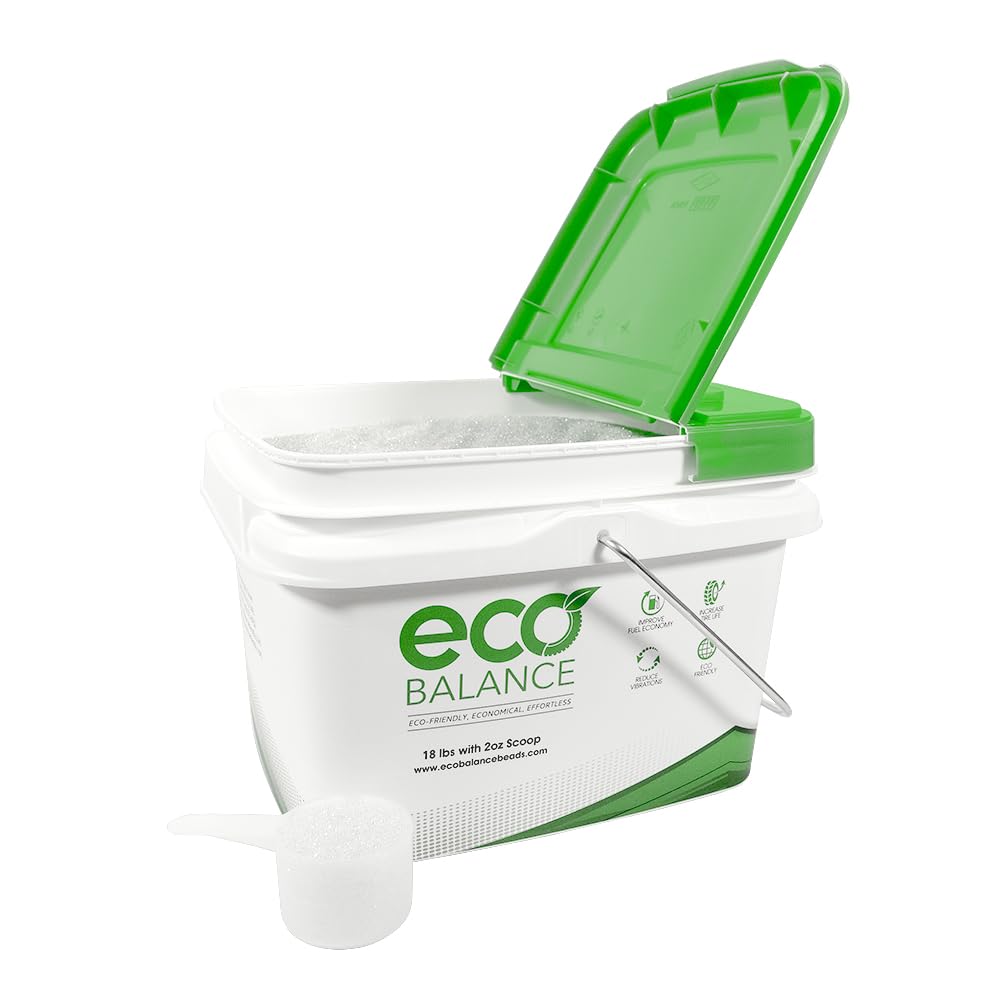 18-EBB ECO Balance Centrifugal Force Tire/Wheel Balancing Beads - Off-Road Vehicles, Light Duty Truck Tires, (1) 18lb Bucket of Balance Bead and 2oz Scoop
