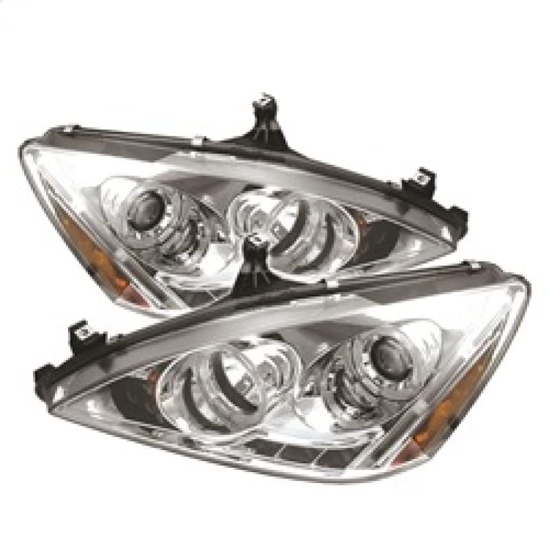 LED Halo Spyder Auto Projector Headlights Chrome/Clear 5010643