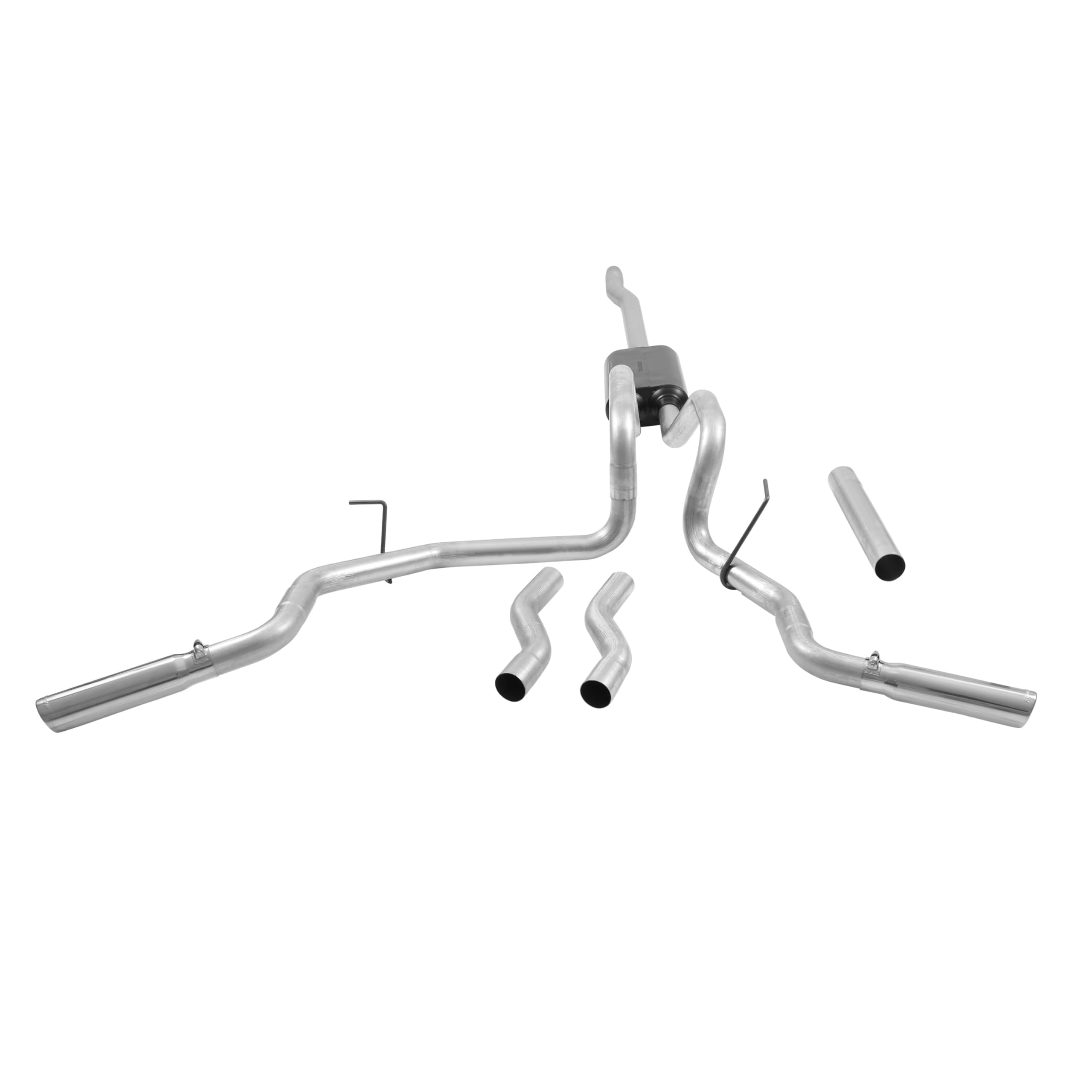 Flowmaster Force II 17418 Cat-Back Exhaust Kit 2.5 Inch Aluminized Steel 3 Inch Polished 304 Stainless Steel Tips Compatible with 2004-2008 Ford F-150 Lincoln Mark LT 4.6L 5.4L