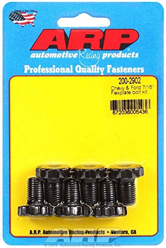 ARP Pro Series Flexplate Bolt Kit, 7/16-20 in Thread, 0.680 in Long, 12 Point Head, Chromoly, Black Oxide, compatible with GM/Ford V6 / V8, Set of 6