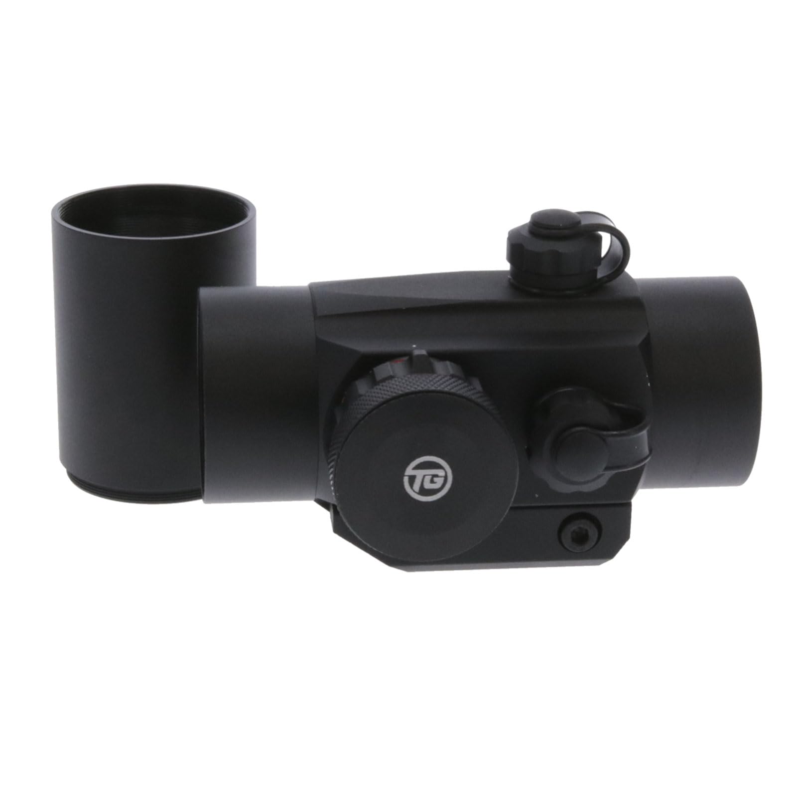 Dual-Color TRUGLO 1x30mm 3-MOA Hunting Lightweight Waterproof Fogproof Shock Resistant Adjustable Aluminum Red / Green Center Optic Dot Sight, Flip-Up Lens Caps and Detachable Sunshade Included