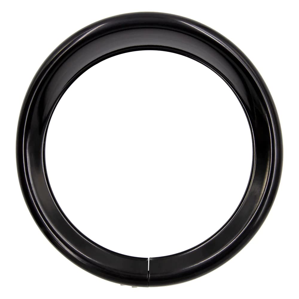 Visor Style Saddle Tramp - Light Trim Ring 7" - 1983-2017 - Black, Trim Rings (BC-HDTRIM3)