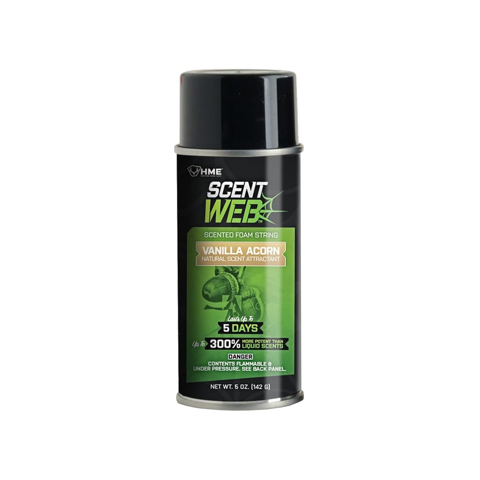 HME Scent Web, Vanilla Acorn 5oz | Long-Lasting Effective Powerful Pre/Post Rut Scented String Foam Attractant for Hunting, Archery & Wildlife Observation