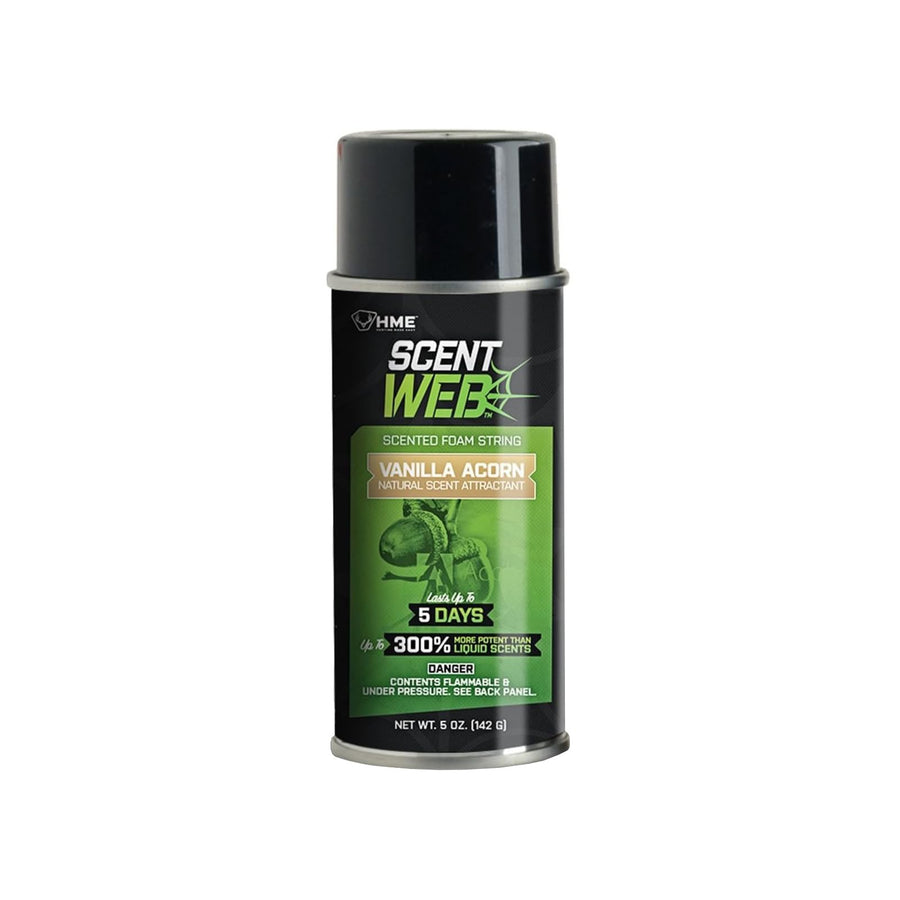HME Scent Web, Vanilla Acorn 5oz | Long-Lasting Effective Powerful Pre/Post Rut Scented String Foam Attractant for Hunting, Archery & Wildlife Observation