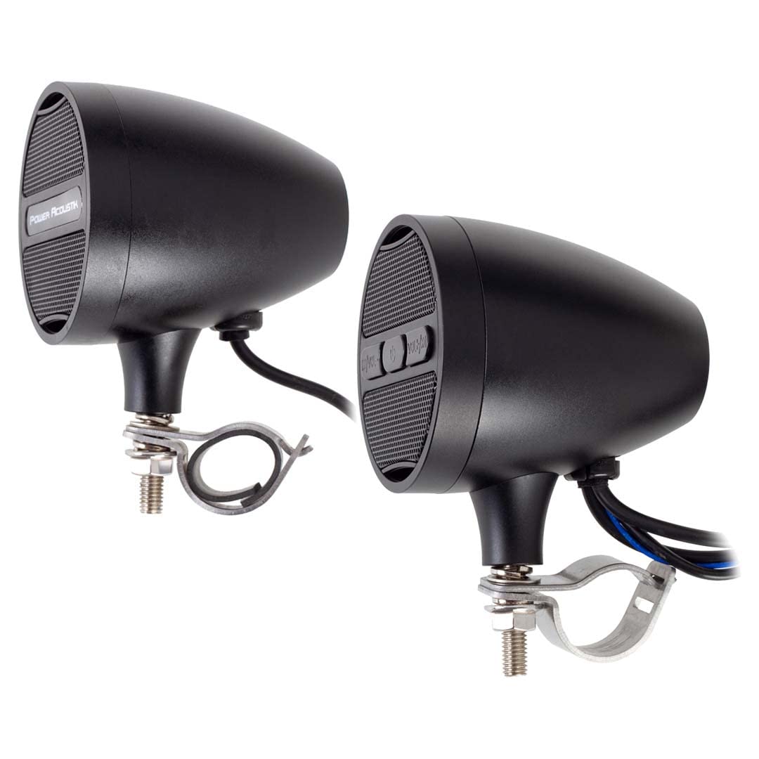Black Power Acoustik Motorcycle Bluetooth Speaker System FM Radio & USB Input