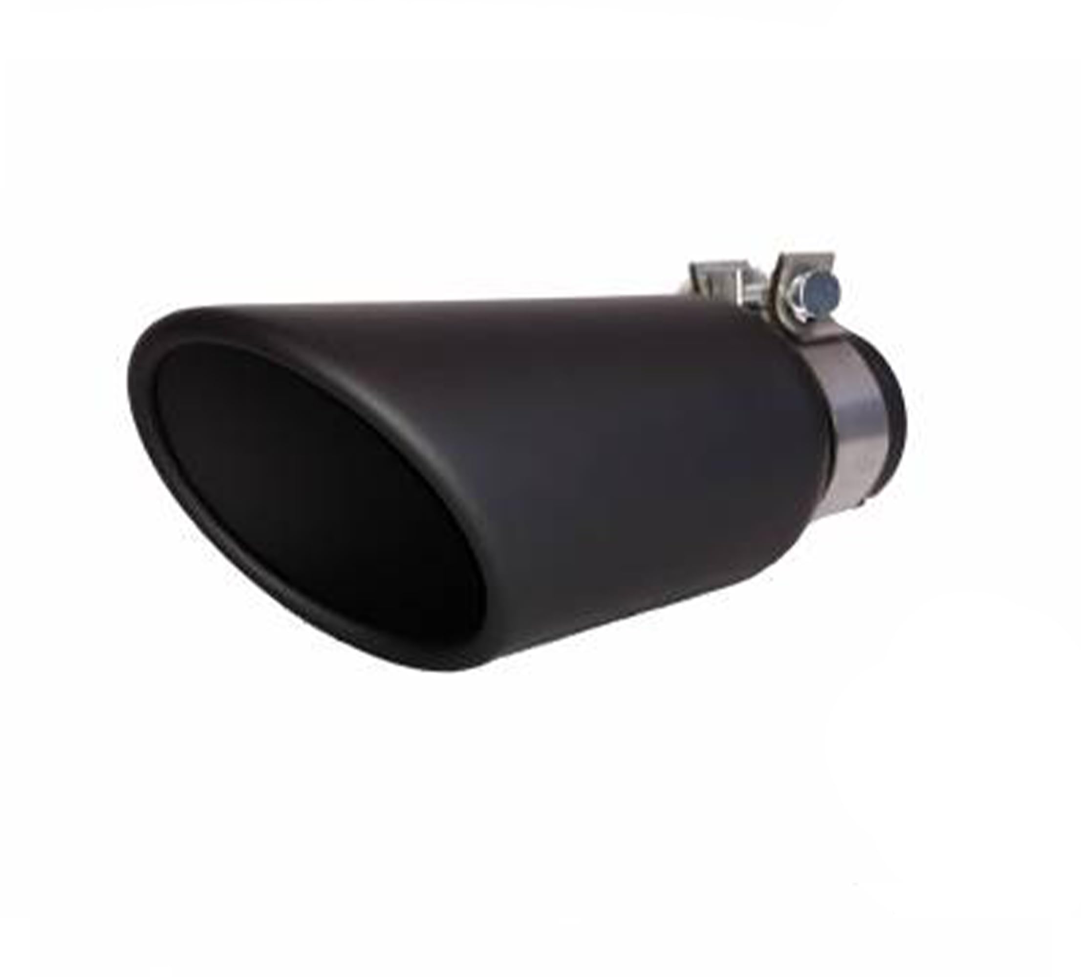 Exhaust Muffler Tip Black Horse, 3" inlet,4" outlet and 10" Length Single Wall Black Compatible with All Cars, Trucks and SUVs-MT-RR01BK