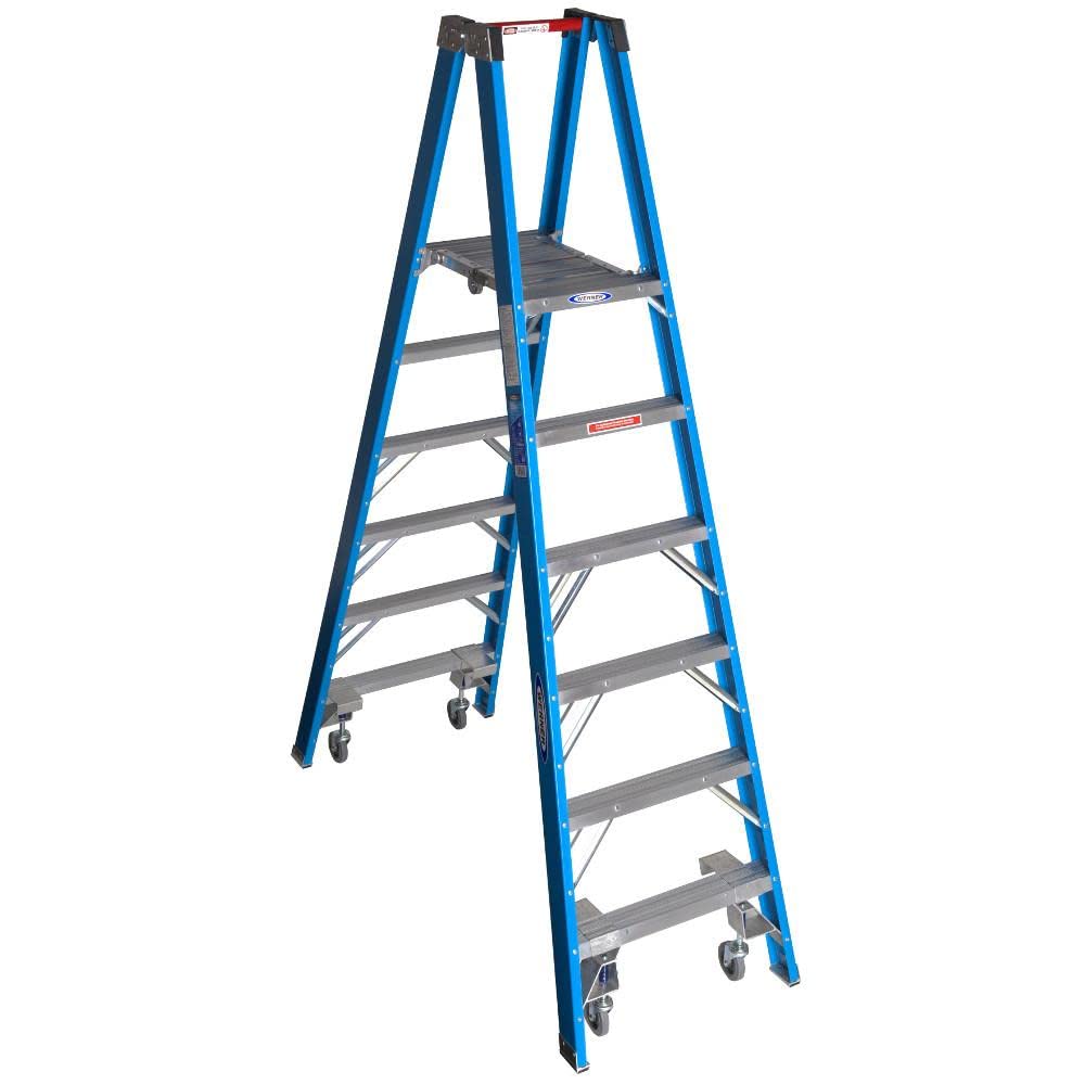 Twin Werner Platform Ladder, Fiberglass (PT6006-4C)