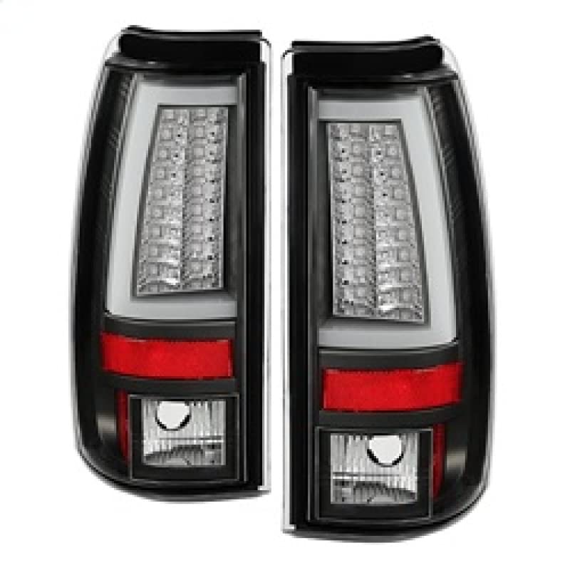 Chevy Silverado 1500/2500 Spyder 5081919 03-06 and 2007 Silverado Classic (Does Not Fit Stepside) Version 2 LED Tail Lights - Black