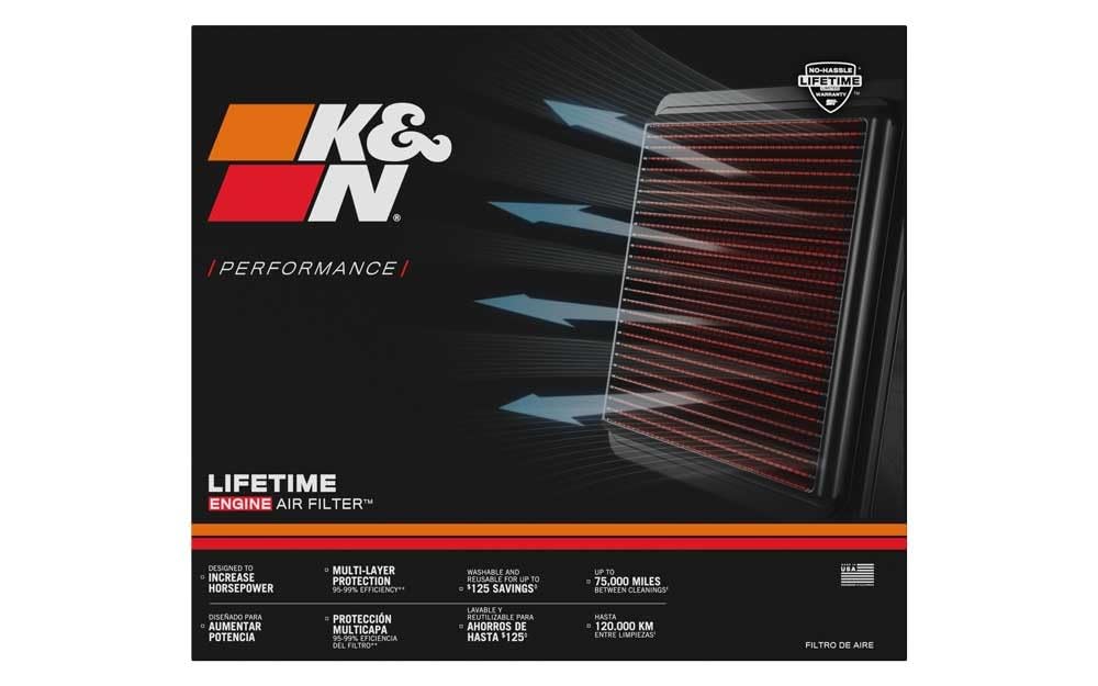 K&N Engine Air Filter: Washable, Increase Power & Acceleration, Premium, Replacement Car Air Filter: Compatible with 2010-2015 AUDI (RS4, RS5, A4, A5), 33-3032