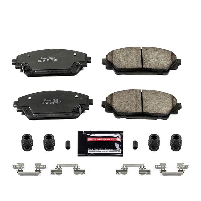 Z23-1728 Power Stop Front Z23 Evolution Sport Carbon Fiber Infused Replacement Ceramic Brake Pads with Hardware [Model Specific]