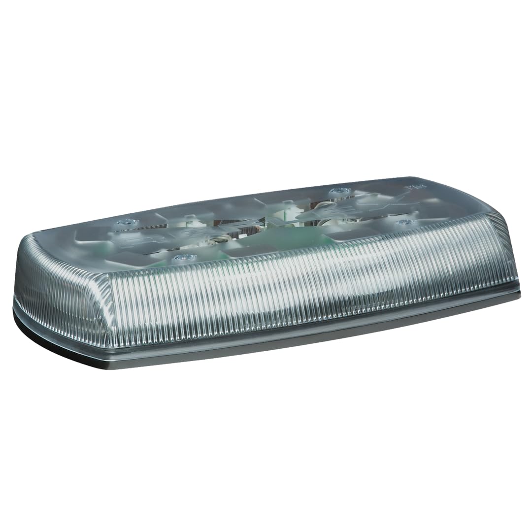Ecco 5585crb Led Minibar Safety Group: Reflex, 15in, 12-24vdc, 18 Flash Patterns, Clear Dome, Red/Blue Ill
