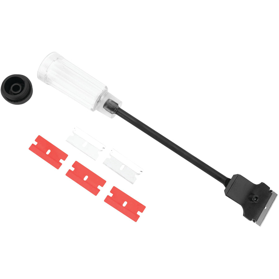 11 in. Performance Tool 1172 Multi-Purpose Extended Scraper, Includes Six Extra Blades, Storage in Handle