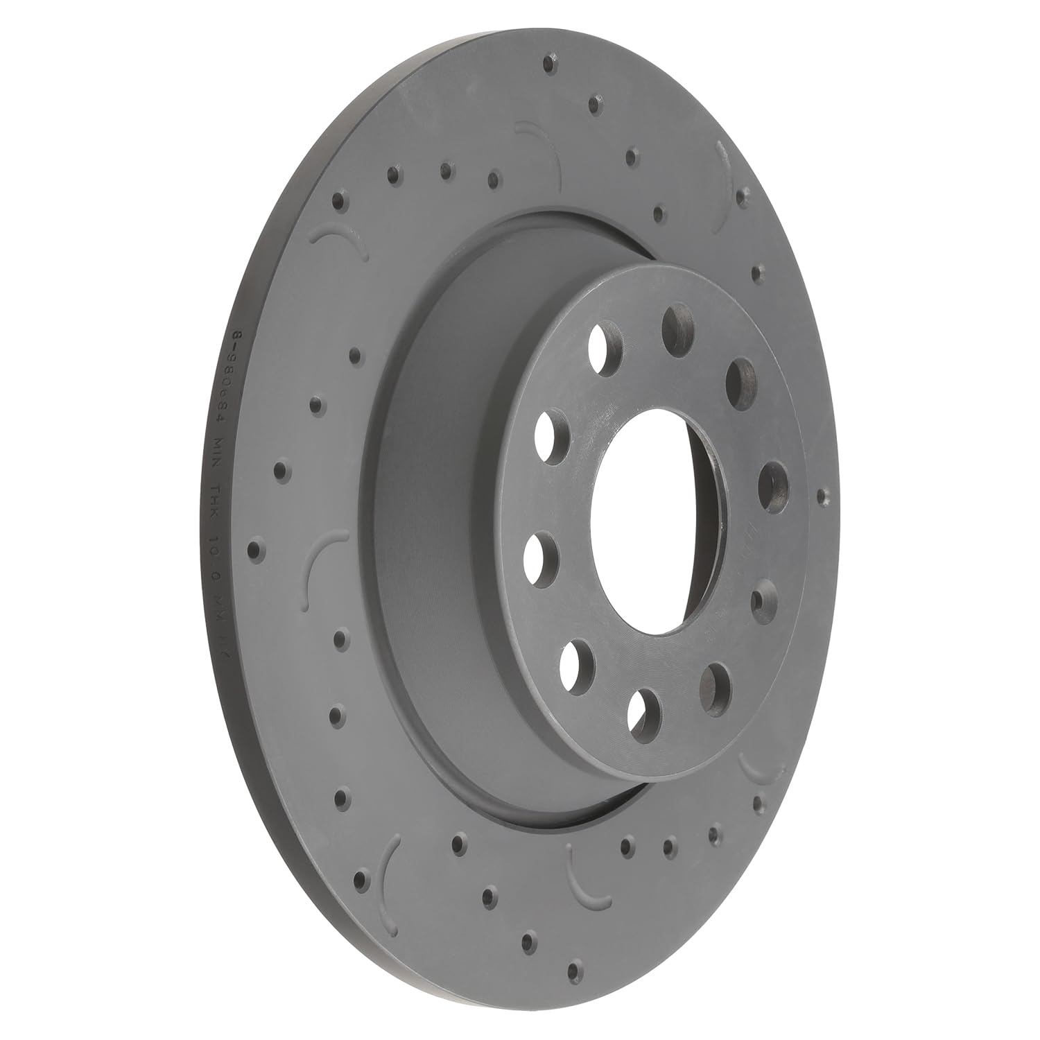 Talon Cross-Drilled and Slotted Solid Rotor, Hawk Performance Brakes, 11.26 in. Diameter, 1.91 in. Height