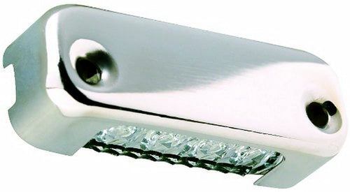 LED Micro Lights Attwood 6350B7, Stainless Steel Bezel, Vertical Mount, Blue Light, .66-Watt Draw at 12 Volts DC