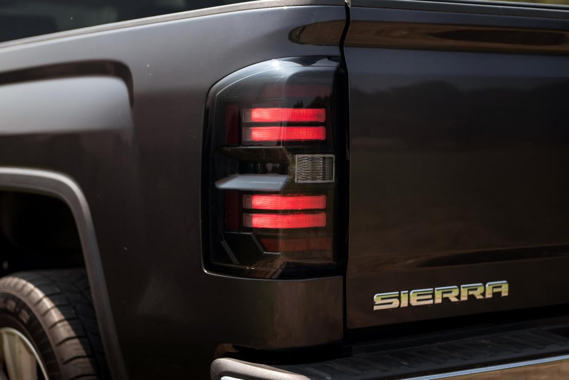 Morimoto XB LED Taillights Plug and Play fits 2014-2018 GMC Sierra, LED Taillight Assemblies (Smoked)