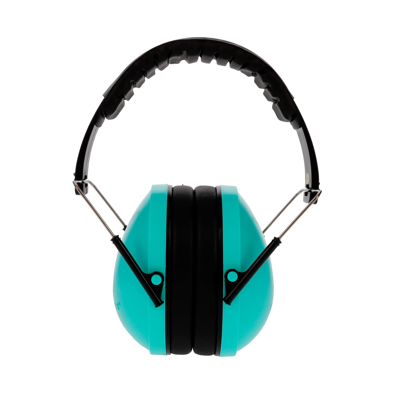 WALKER'S Low Profile Youth & Women's Folding Padded Headband Adjustable Hearing Protection Earmuffs, Teal Muff, Glasses & Plugs Combo