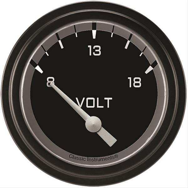 AX230GBLF Classic Instruments Gray 2-5/8" Volt Gauge AutoCross