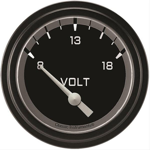 AX230GBLF Classic Instruments Gray 2-5/8" Volt Gauge AutoCross
