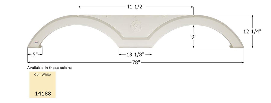 Fender Skirt ICON, Tandem, Evergreen, FS4188, Colonial White