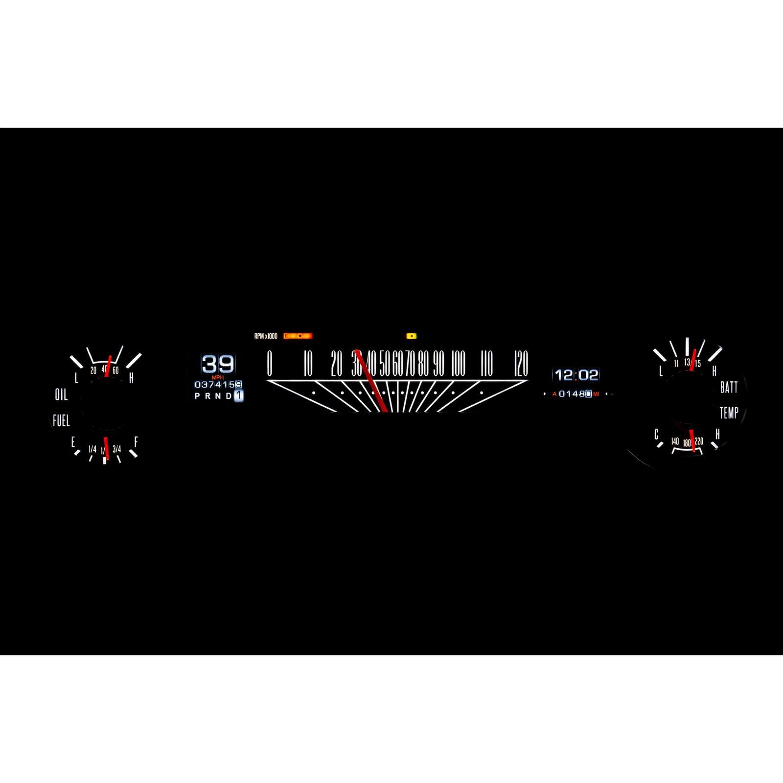 Dakota Digital RTX-64F-FAL-X Gauge Instrument System Retrotech Compatible with 1964-65 Ford Falcon, Ranchero and Mustang