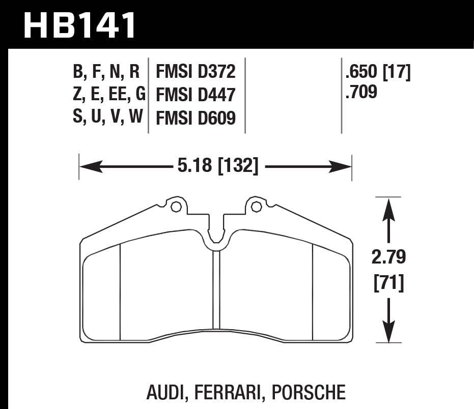 Hawk Performance ER-1 Motorsport Brake Pads HB141D.650