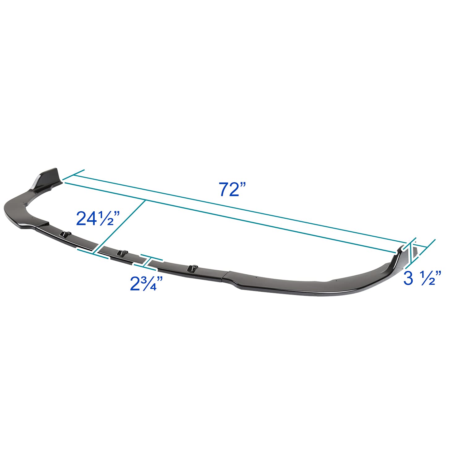 Glossy Black Spec-D Tuning Front Bumper Lip Spoiler Splitter 3PC Compatible with 2018-2020 Toyota Camry