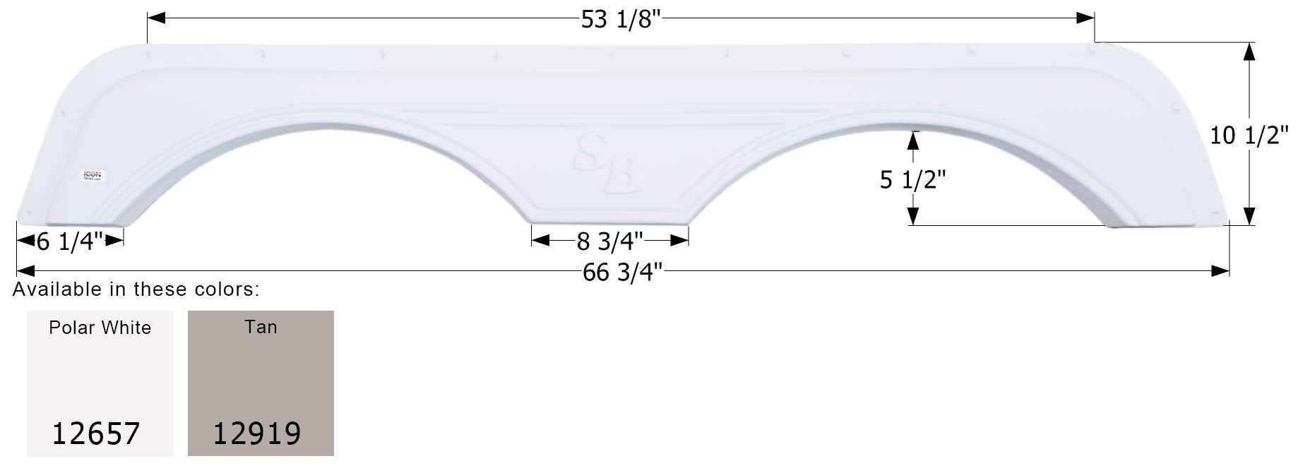 Fender Skirt ICON, Tandem, Sunnybrook, FS2657, Polar White