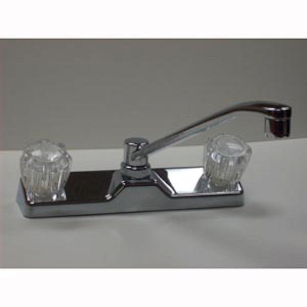 Utopia Chrome LaSalle Bristol 20380R219 8" Washerless Kitchen Faucet with Swing Spout and Clear Handle