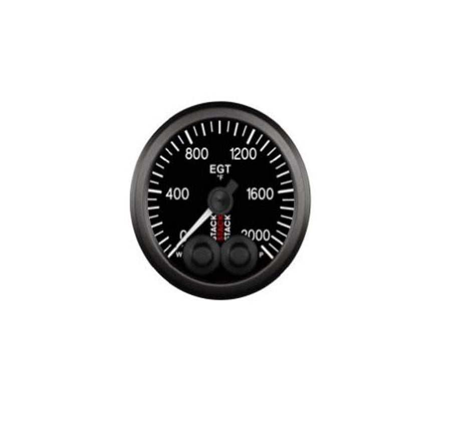 Pro-Control Stack Black 52mm 0-2000°F Exhaust Gas Temperature Gauge ST3514
