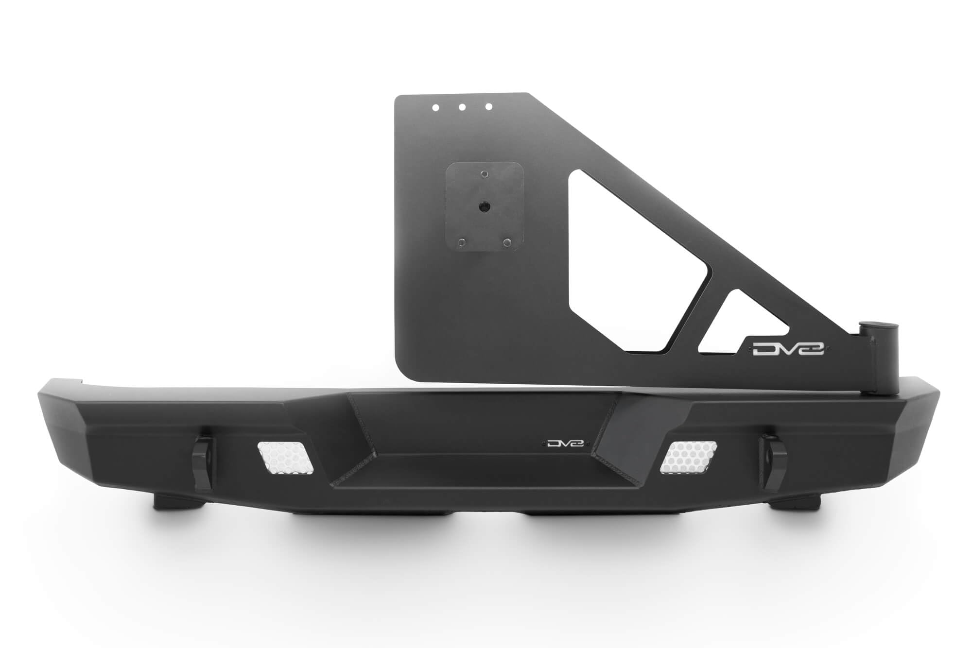 DV8 Offroad Spare Tire Carrier for 2007-2018 Jeep Wrangler JK | MTO Rear Bumper Mounts Only to DV8 Offroad’s MTO Rear Bumper (RBJK-13) | Will Fit Most 38x13.50 Tires