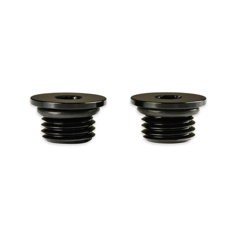 Black -4An Low Profile Port Plug, Earl's, 2Pk