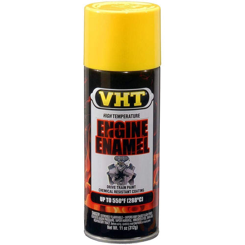 550° VHT SP128 Engine Enamel High Heat Spray Paint – Gloss Yellow – 11 oz. Aerosol Can