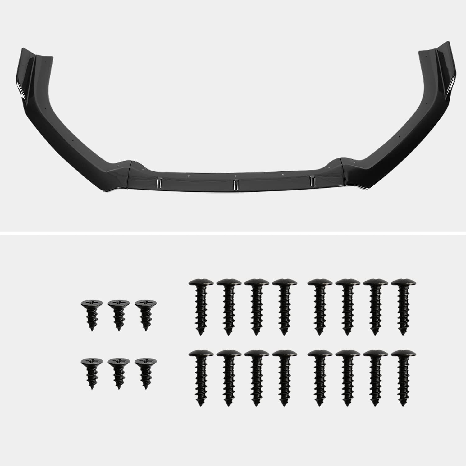 Glossy Black Spec-D Tuning Front Bumper Lip Spoiler 3PC Compatible with 2019-2020 Nissan Altima 4-Door