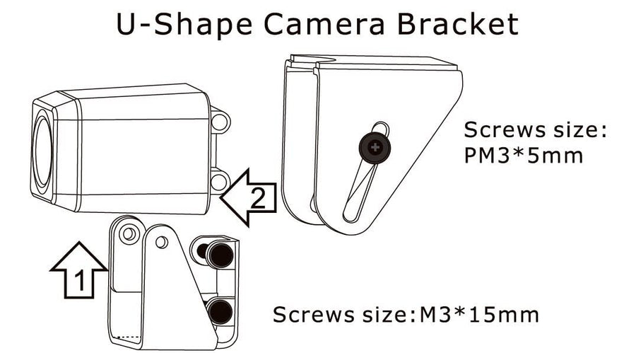 BRK01 RYDEEN — Mounting Brackets for Miny Style Cube Cameras with Necessary Screws (can use for CM-AHD1)