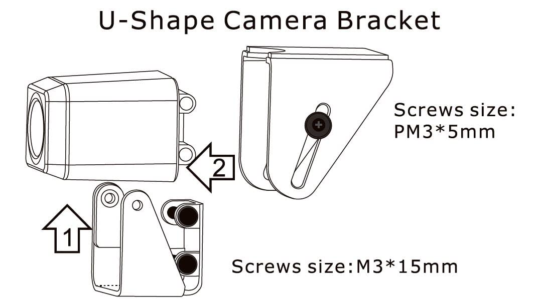 BRK01 RYDEEN — Mounting Brackets for Miny Style Cube Cameras with Necessary Screws (can use for CM-AHD1)