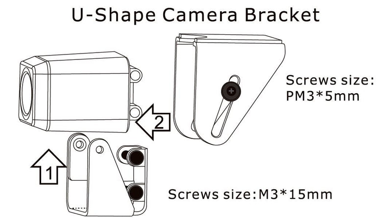 BRK01 RYDEEN — Mounting Brackets for Miny Style Cube Cameras with Necessary Screws (can use for CM-AHD1)