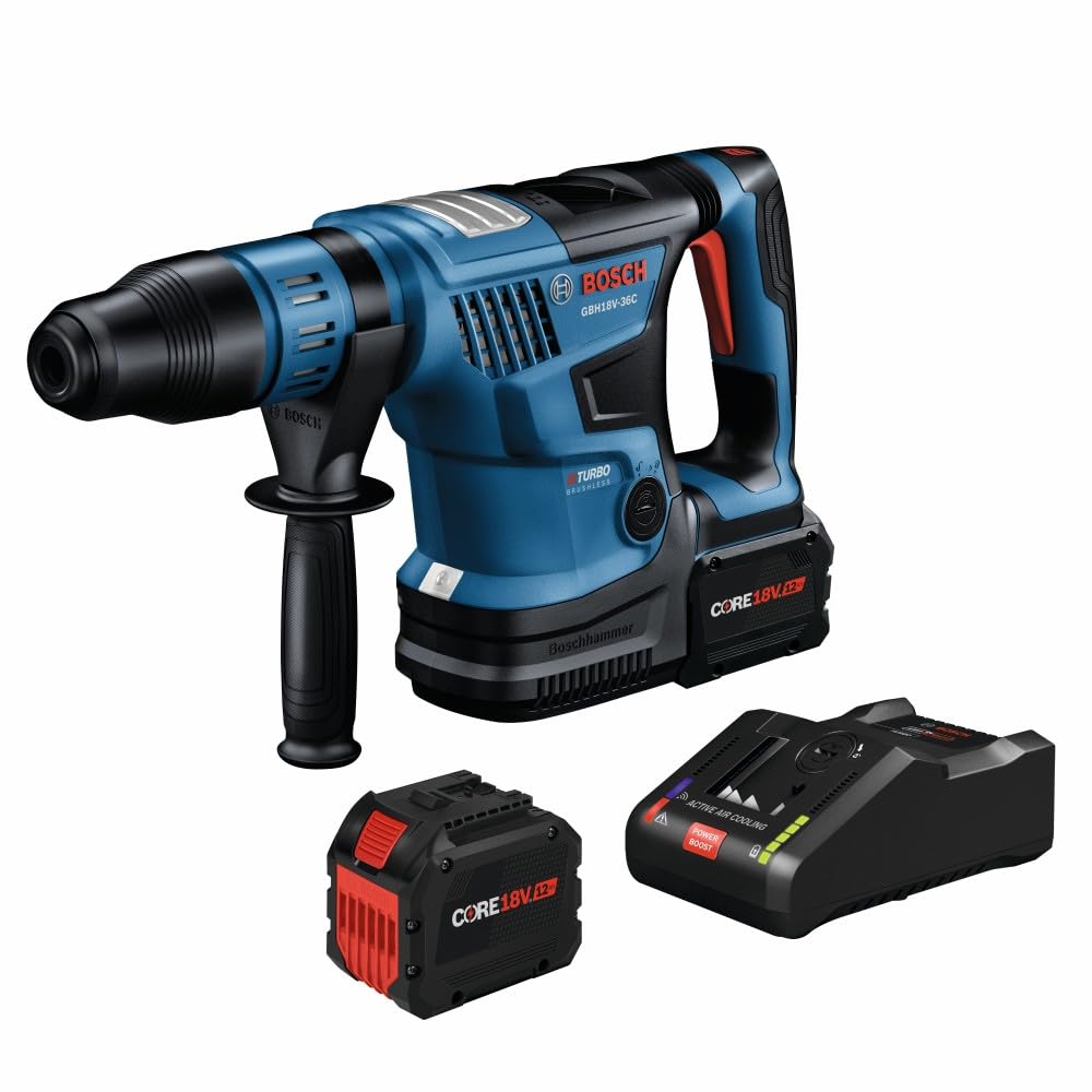 Bosch PROFACTOR™ GBH18V-36CK27 18V Connected-Ready SDS-max® 1-9/16 In. Rotary Hammer with (2) CORE18V® 12 Ah High Power Batteries