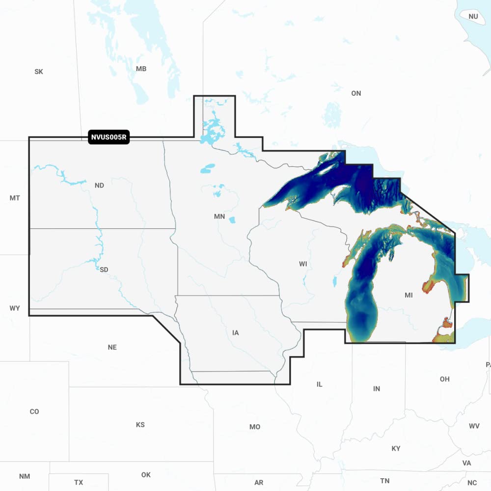 Garmin Navionics Vision+ 010-C1289-00 microSD and 1-Year Subscription - US North Lakes, Rivers, and Coastal Marine Charts