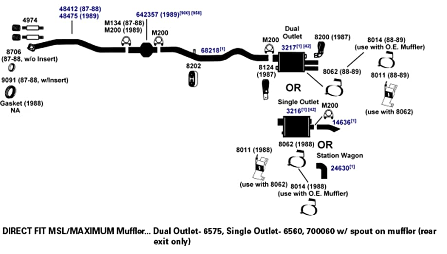 Exhaust Muffler AP Exhaust Products 3216