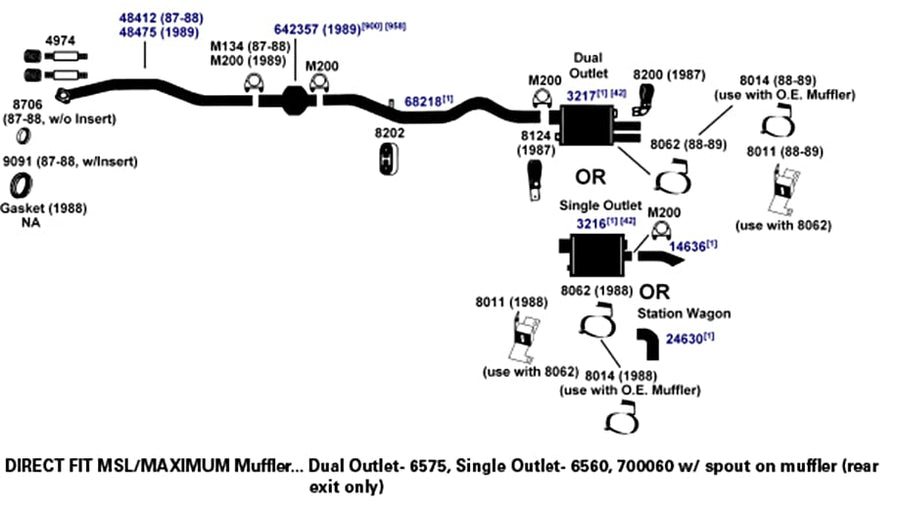 Exhaust Muffler AP Exhaust Products 3216