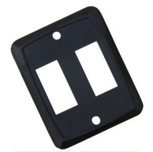 Black VALTERRA Diamond Group P7215C Double Switch Face Plate